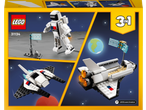 3-in-1 space building set with astronaut, spaceship, and space shuttle.