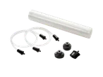 SILVERCREST® Vacuum Sealer accessories: vacuum film roll, two hoses, and three vacuum stoppers.