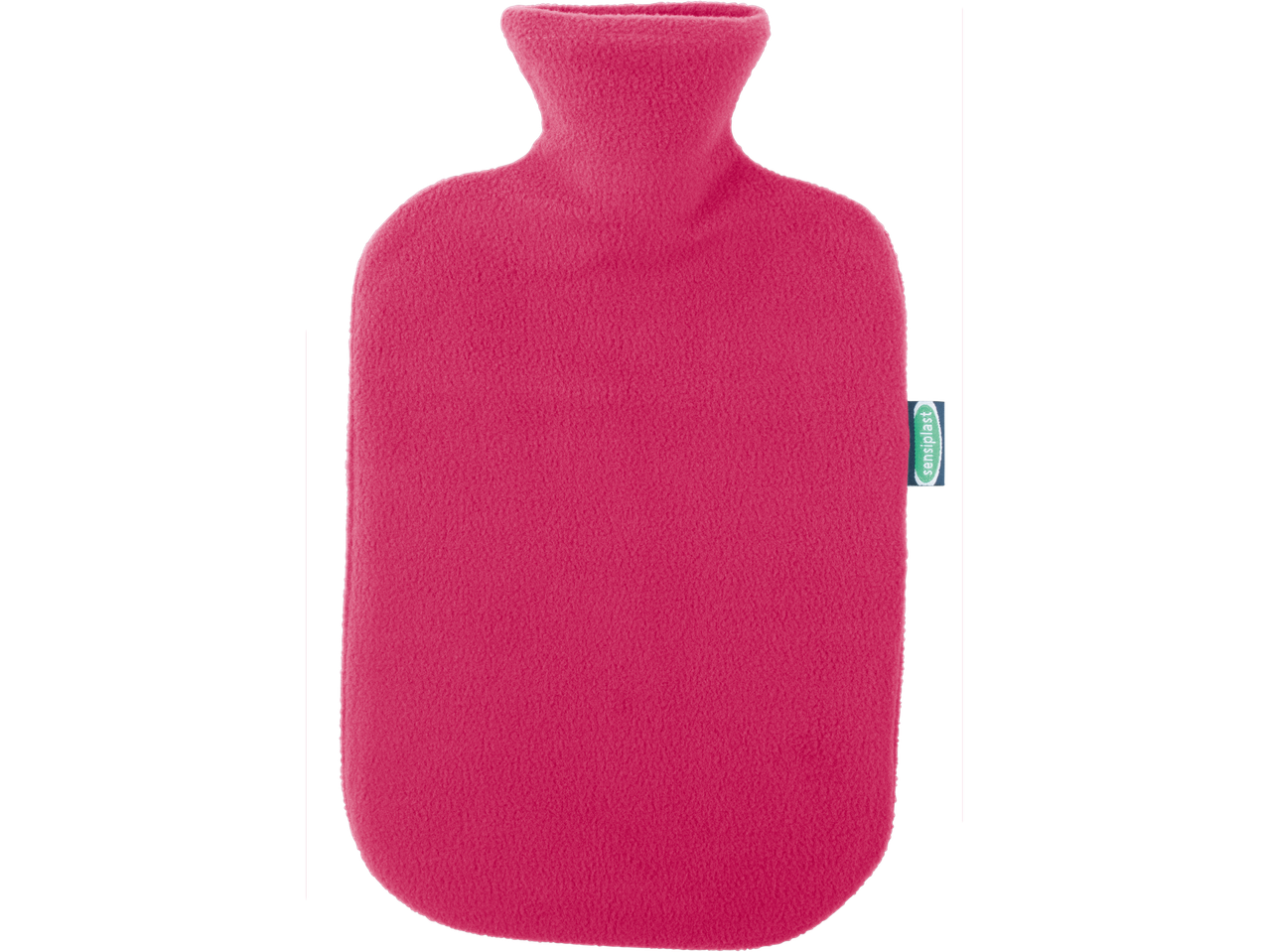 Sensingplasti kaubamärgi roosa fliisist soojaveepudel.