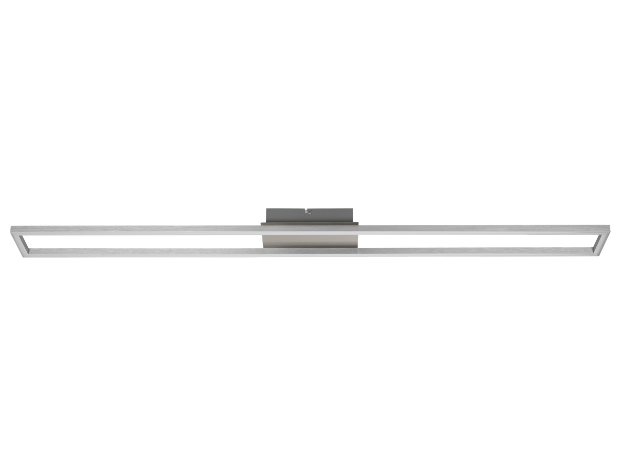 Srebrna LED stropna svetilka pravokotne oblike