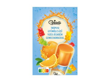 Trópusigyümölcs-ízű vizes jégkrém