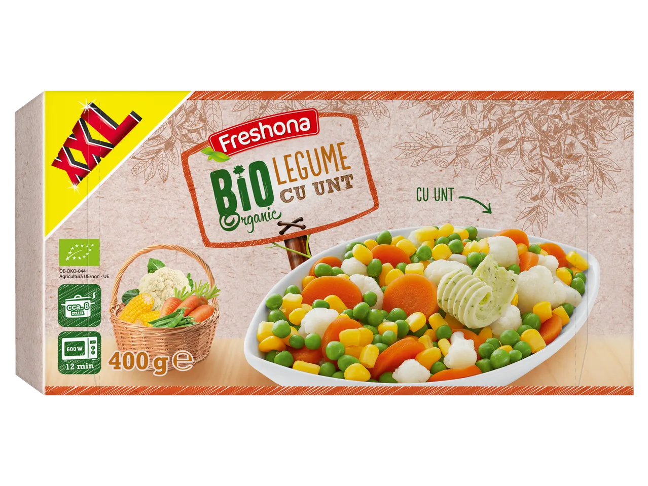 Freshona Legume Bio cu Unt, ambalaj de 400g