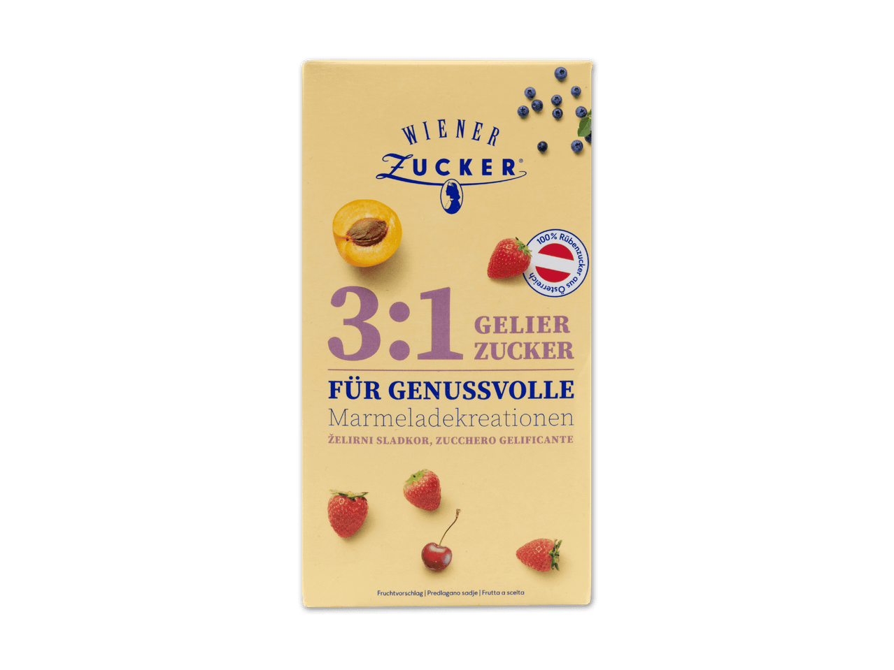 Wiener Zucker 3:1 Gelierzucker für Marmeladen.
