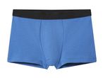 Blue men's boxer briefs with a black elastic waistband