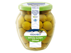 Eridanus whole green olives in a jar.