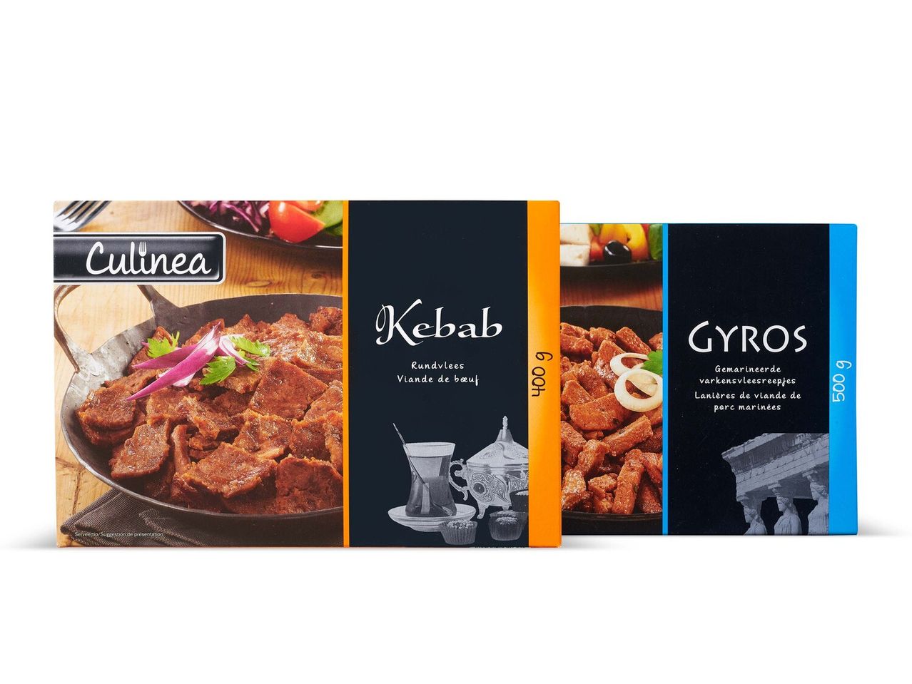 Culinea: kant-en-klare kebab en gyros.