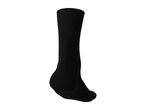 A single black crew-length sock shown from the back angle against a white background