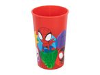 Spider-Man themed plastic cups.