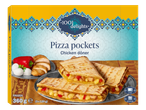 1001 Delights Pizza Pockets su vištienos doneru, šaldyti, 360 g.