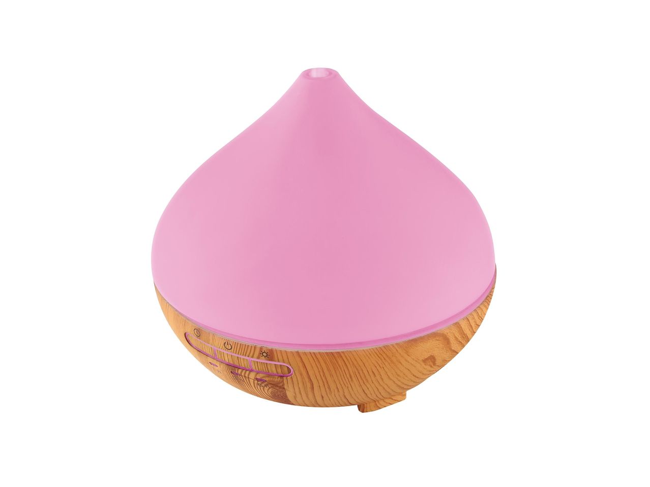 Rózsaszín csepp alakú aromadiffúzor.