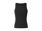Geripptes schwarzes Tanktop für Damen