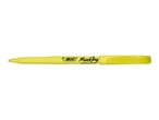 A yellow BIC Marking highlighter.