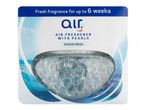 QUR air freshener with pearls, ocean fresh scent, lasting up to 6 weeks.