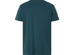 Camiseta masculina azul-marinho de manga curta.