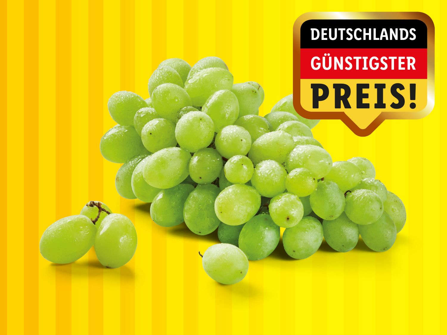 Helle, kernlose Trauben, lose