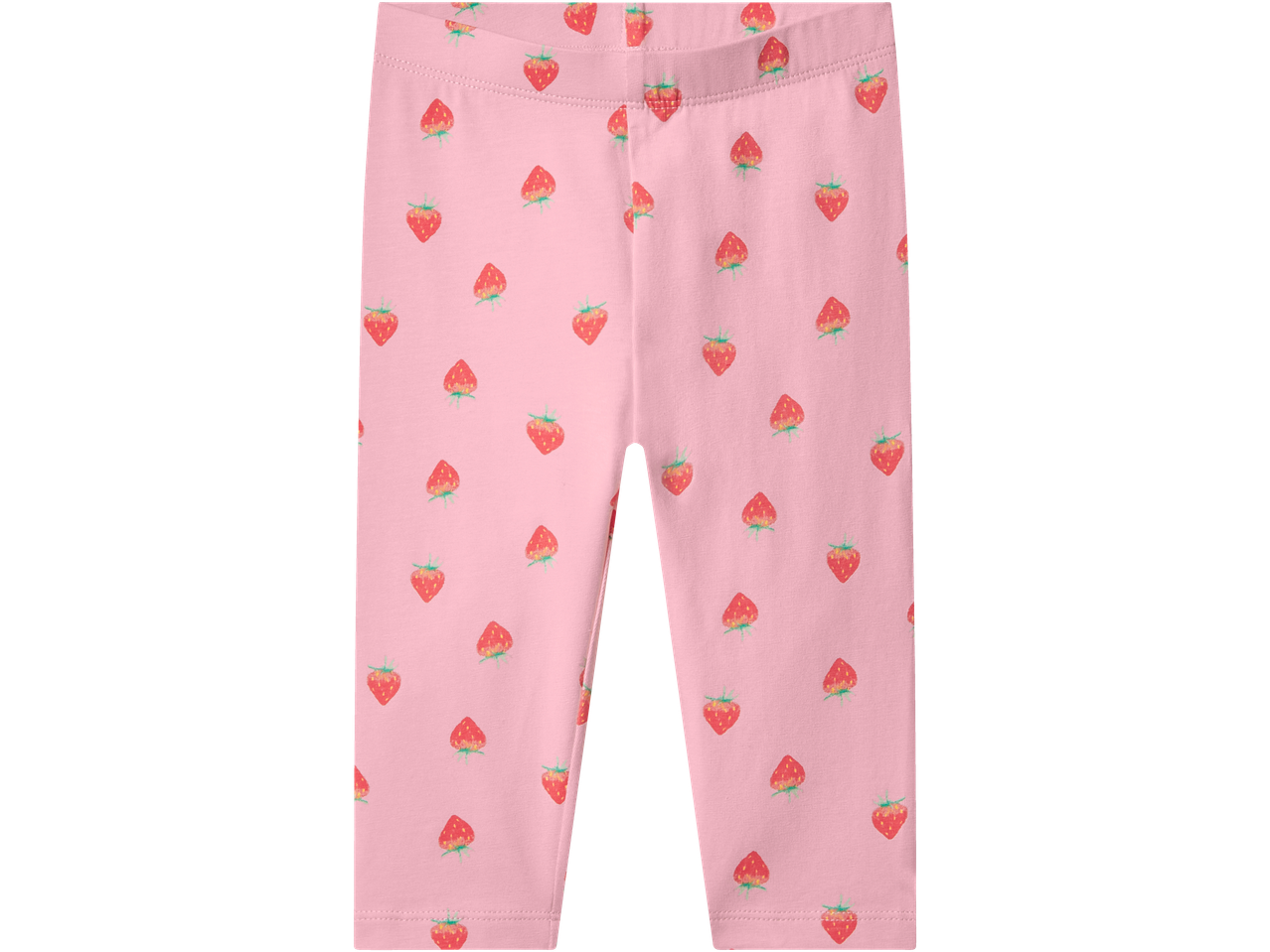 Leggings Capri LUPILU rosa com estampa de morangos
