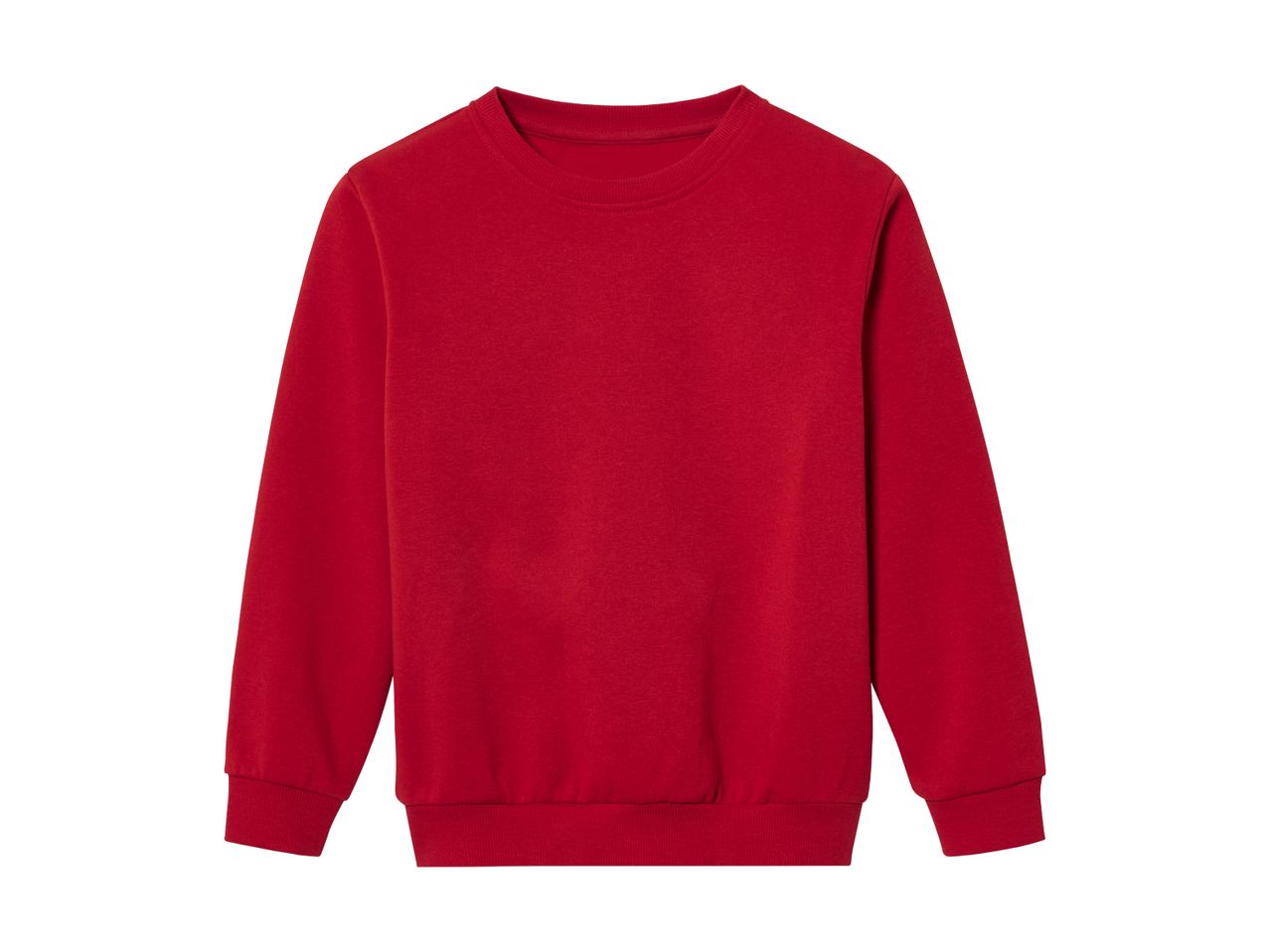 A red crewneck sweatshirt.