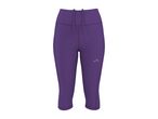Purple women's capri leggings with a high waist and a small logo on the left leg.
