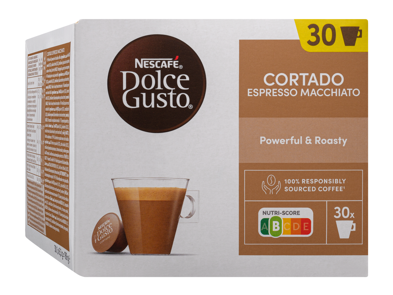 Nescafé Dolce Gusto Cortado kapszulák: 30 Espresso Macchiato, erős és pörkölt.