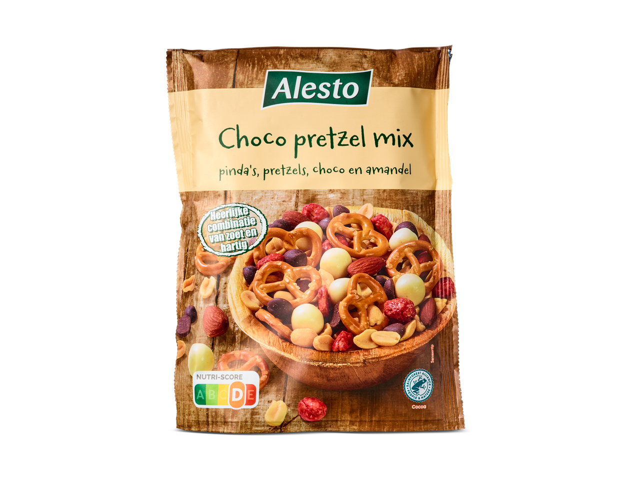 Alesto Choco Pretzel Mix: pinda's, pretzels, choco en amandel.