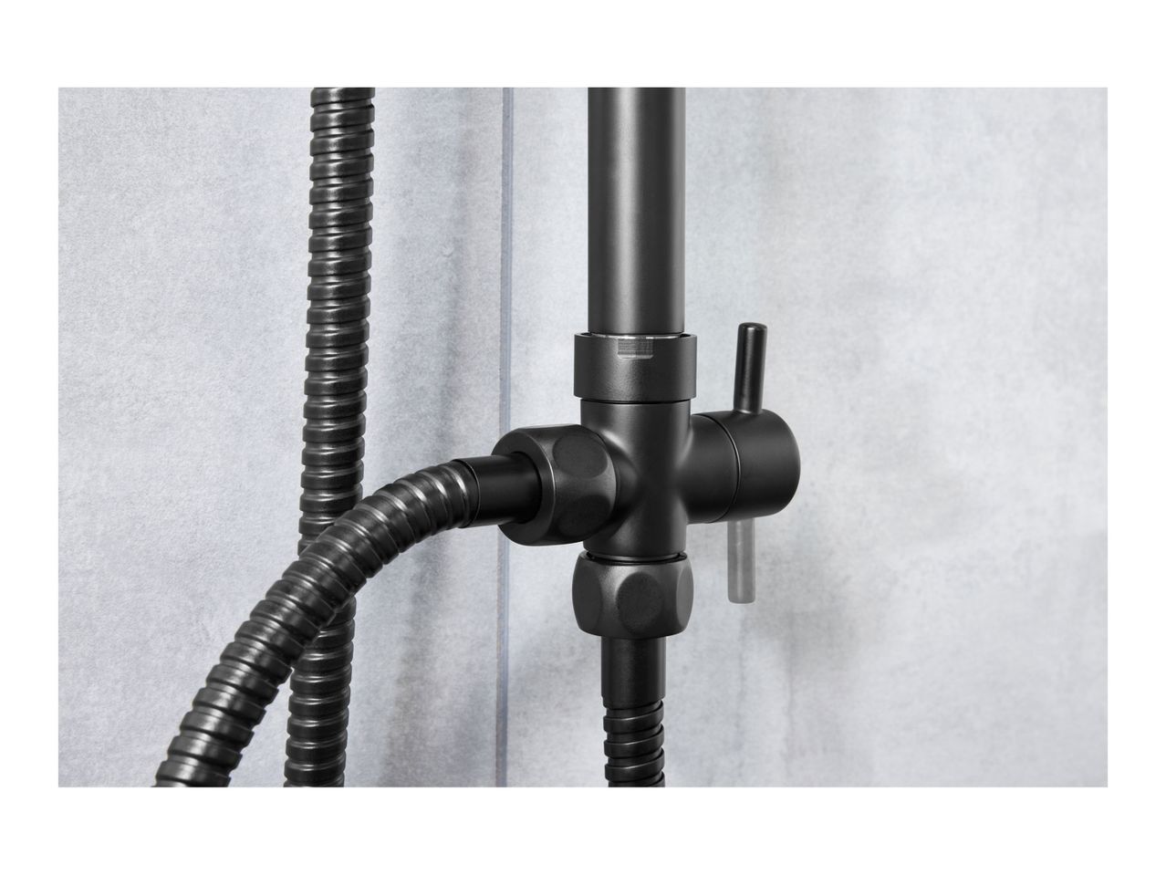 Go to full screen view: Livarno Home XXL Shower Riser Set - Black - Image 3