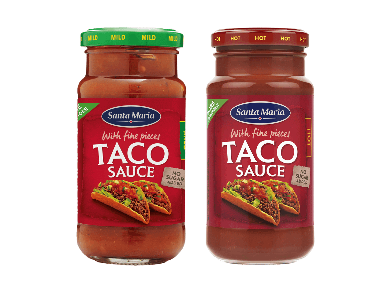 Santa Maria Taco-Soßen: mild und scharf.
