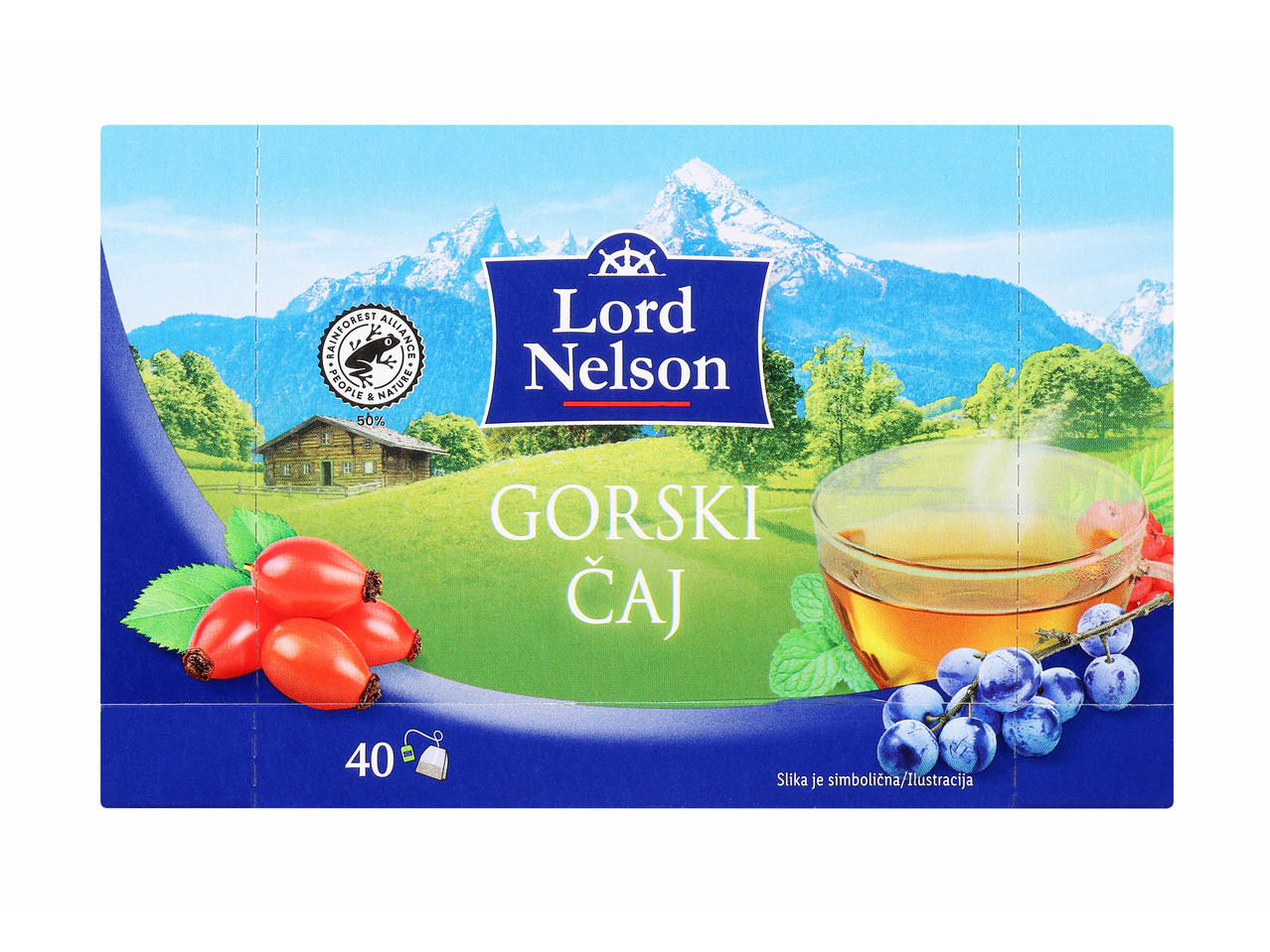 Lord Nelson Gorski čaj: 40 vrečk zeliščnega čaja.