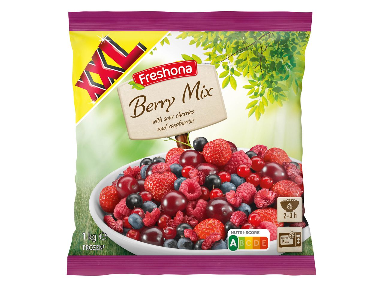 Sachet de mélange de baies surgelées Frosta XL.