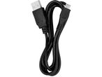 Черен USB кабел с конектори USB-A и Micro-USB.