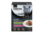 Coshida Premium: adult cat food in jelly, chicken, lamb, beef & pork.