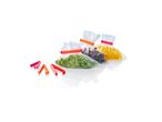 Resealable bags filled with various dried foods, closed through Sealing Clips.