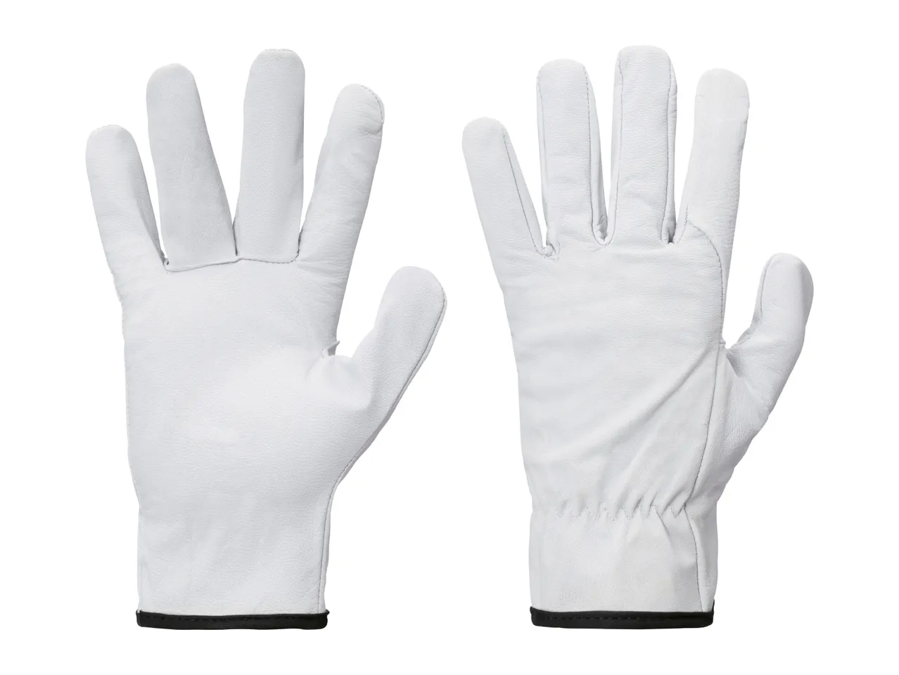 Pair of white leather work gloves