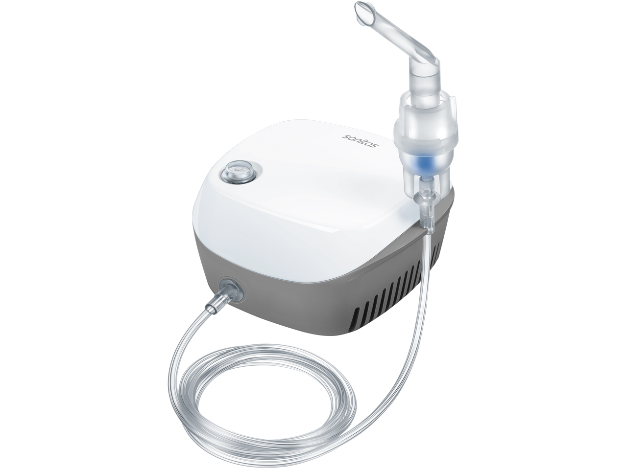 Sanitas compressor nebulizer with accessories.