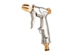 Metal garden spray gun with brass nozzle and fittings