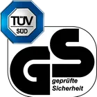 Marca TÜV SÜD GS, siguranță testată.