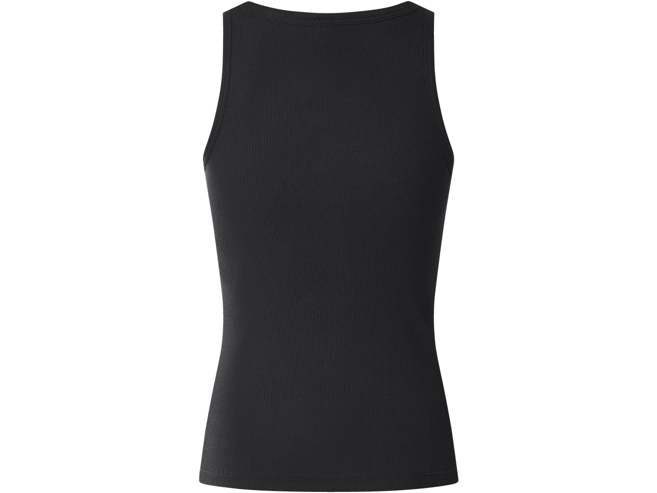 Camisola de alças canelada preta ESMARA