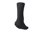 A single black crew sock shown from the side against a white background