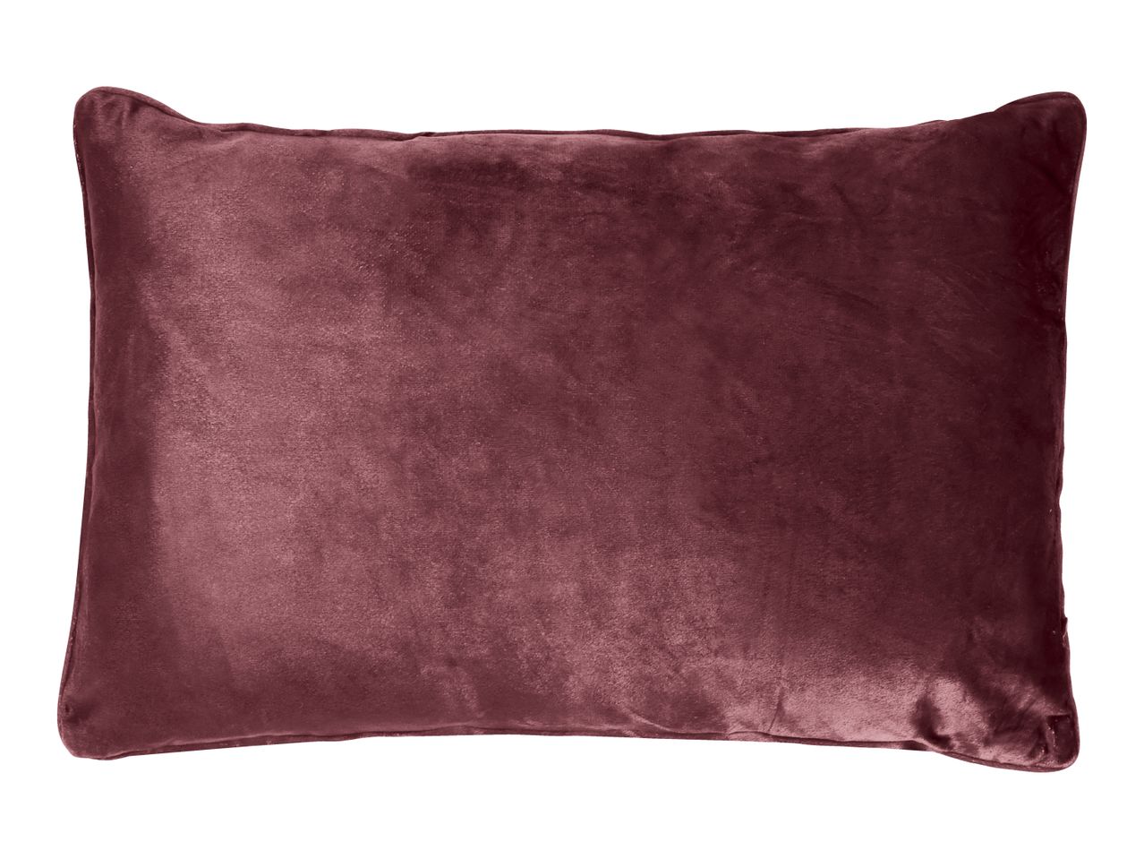 Rectangular burgundy velvet cushion