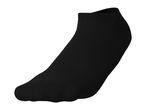 Single black ankle sock with ribbed texture