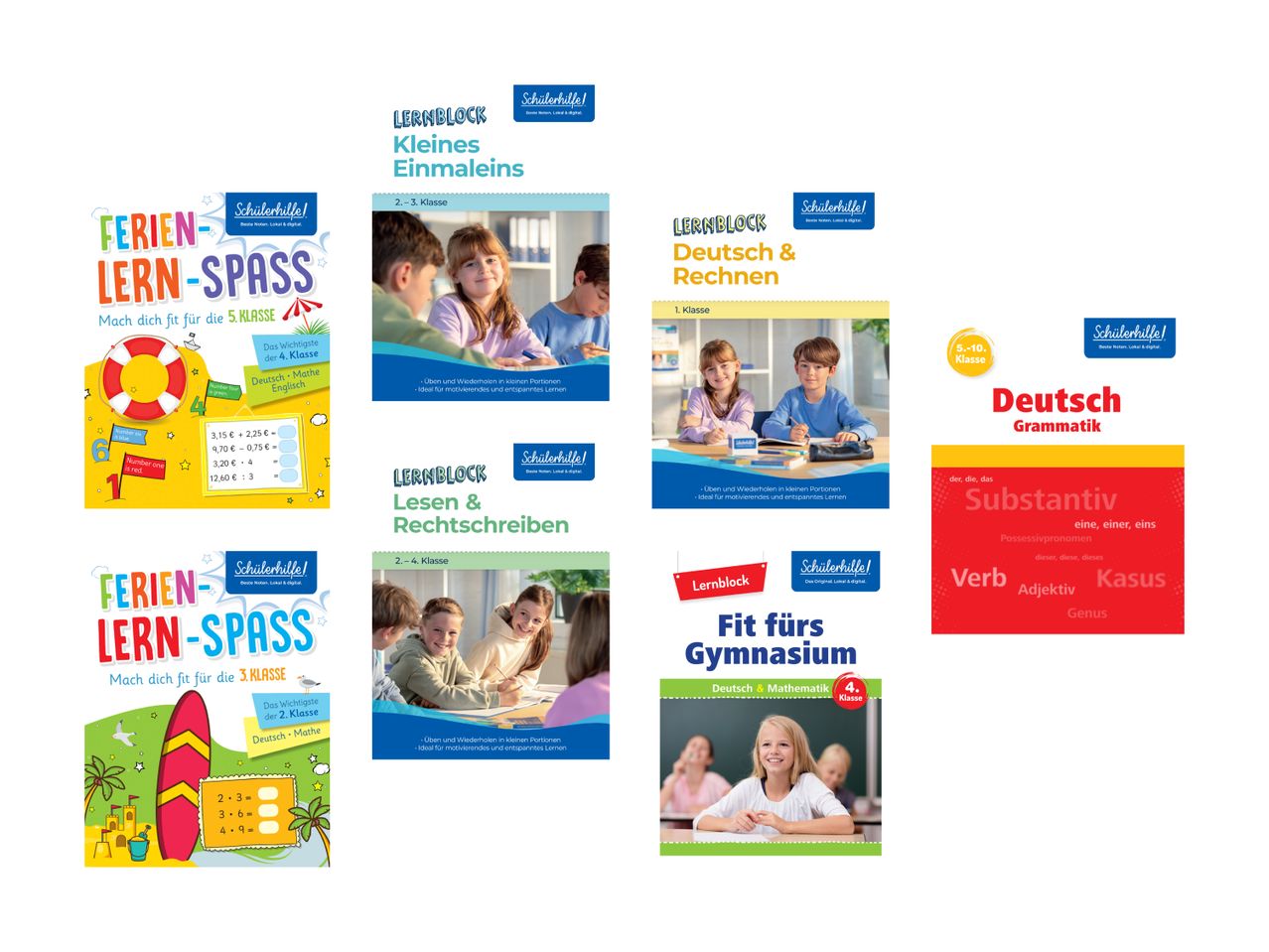 Lernspiele-Set für Kinder: Learn-to-Speak mit Arbeitsblättern und Anleitungen.