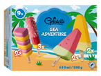Gelatelli Sea Adventure picolés: melancia, mix de frutas e mais.