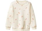 Felpa color crema con stampa floreale.
