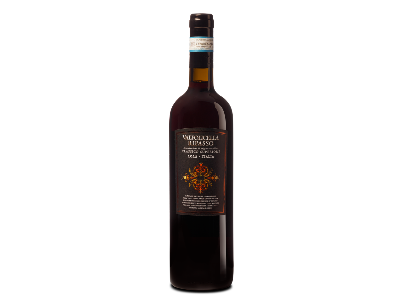 Fles Valpolicella Ripasso Classico Superiore 2022.