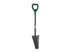 Parkside digging spade with a D-shaped handle and serrated blade.