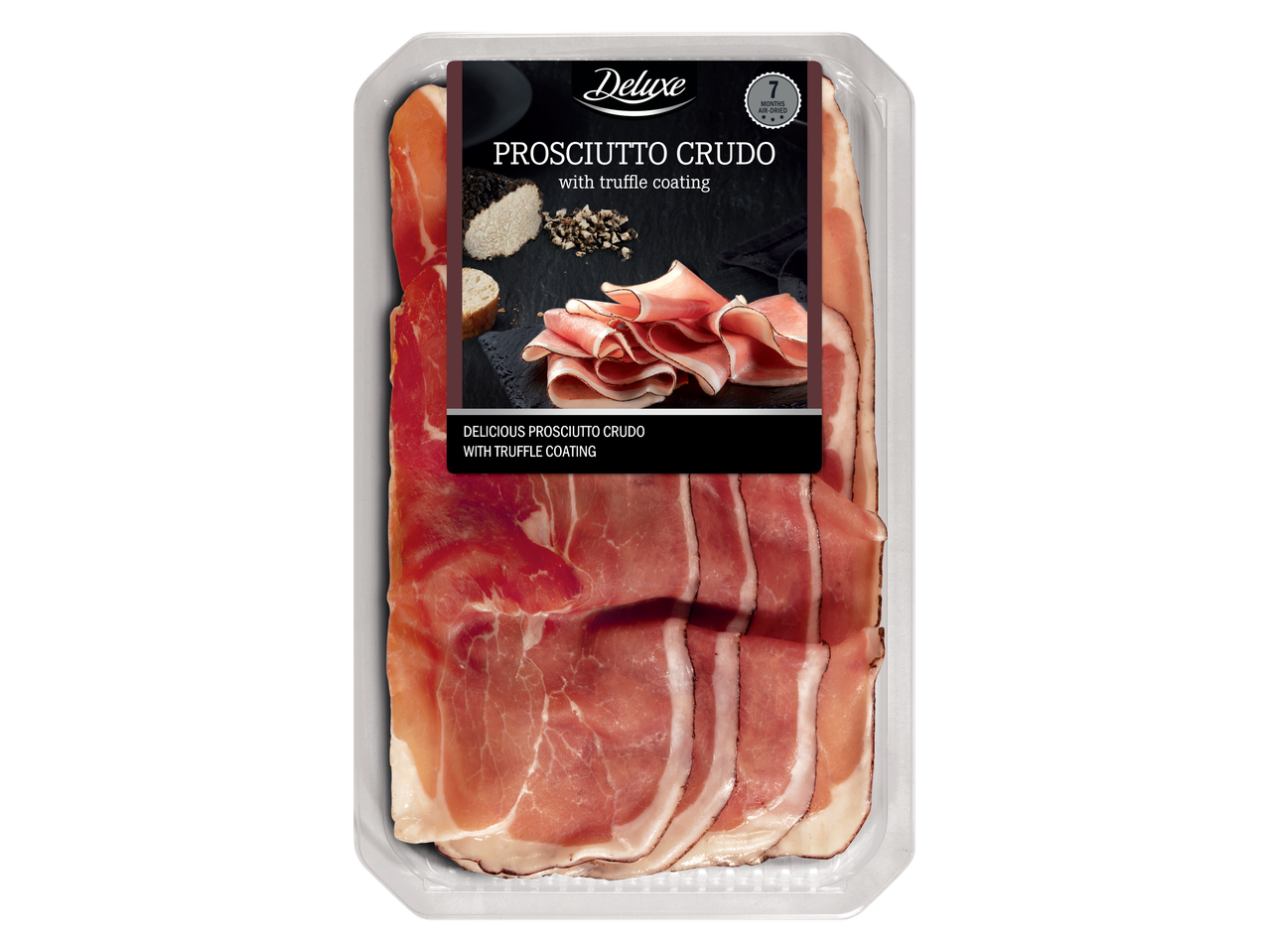 „Deluxe“ prosciutto crudo su trumais.