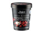 Deluxe raspberry ripple ice cream