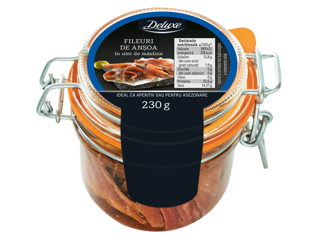 Fileuri de ansoa Deluxe în ulei de măsline.