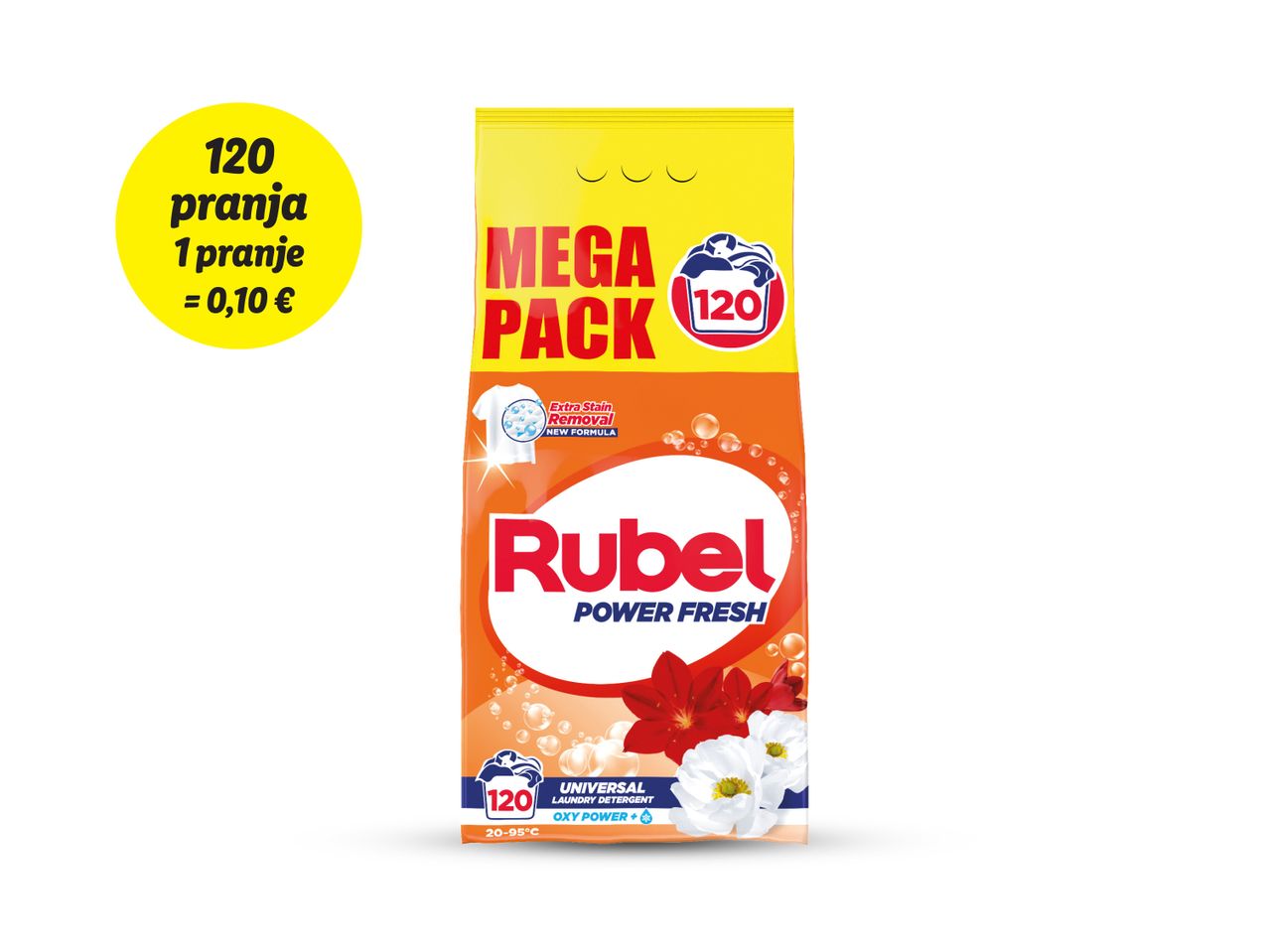Rubel mega pakiranje deterdženta za rublje, miris jasmina.