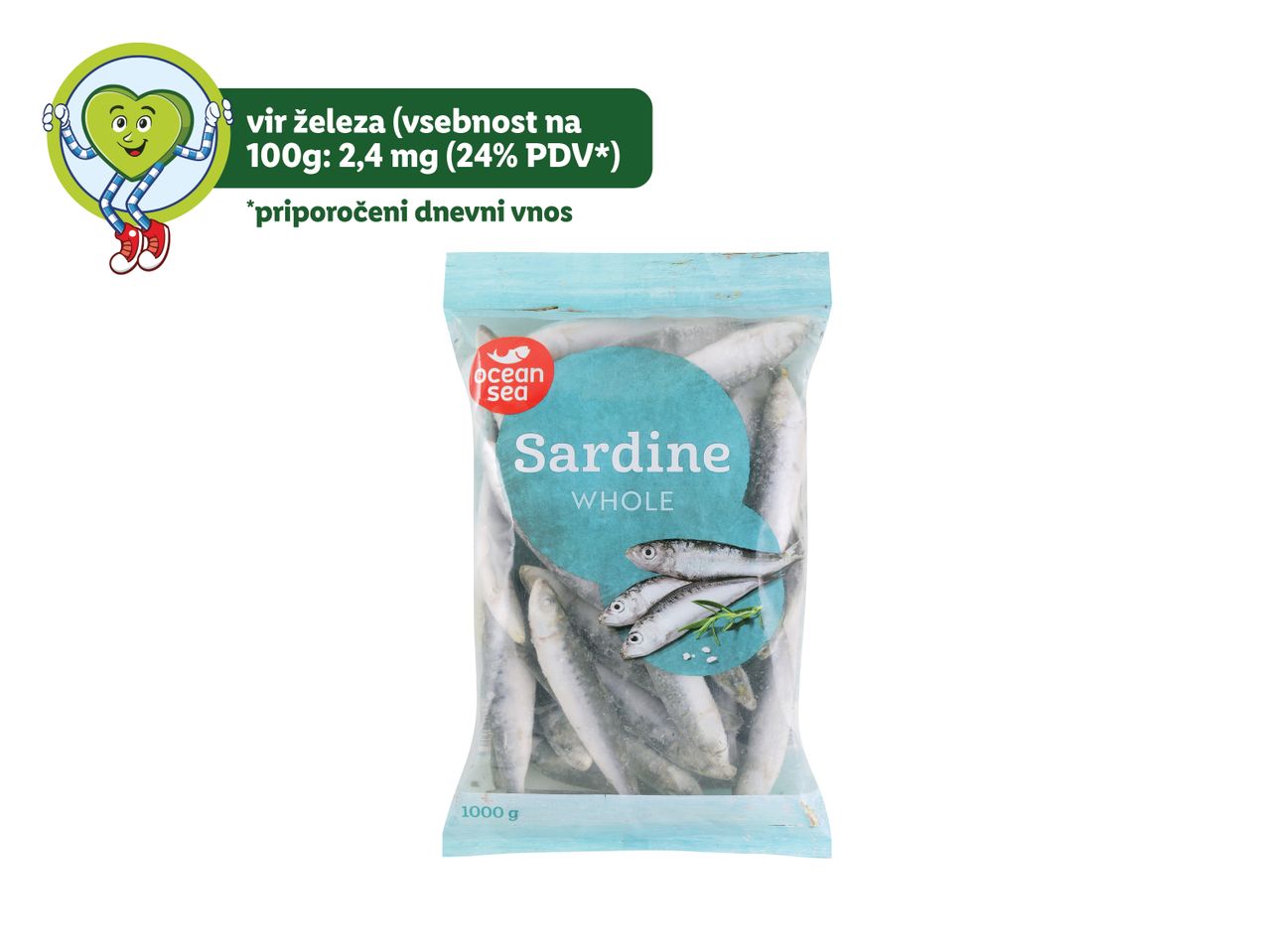 Zamrznjene cele sardele Ocean Sea.