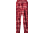 Esmara ladies' fleece pyjama bottoms with a red and white snowflake pattern.